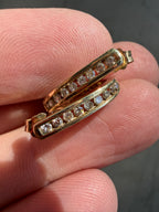 channel set diamond J hoop