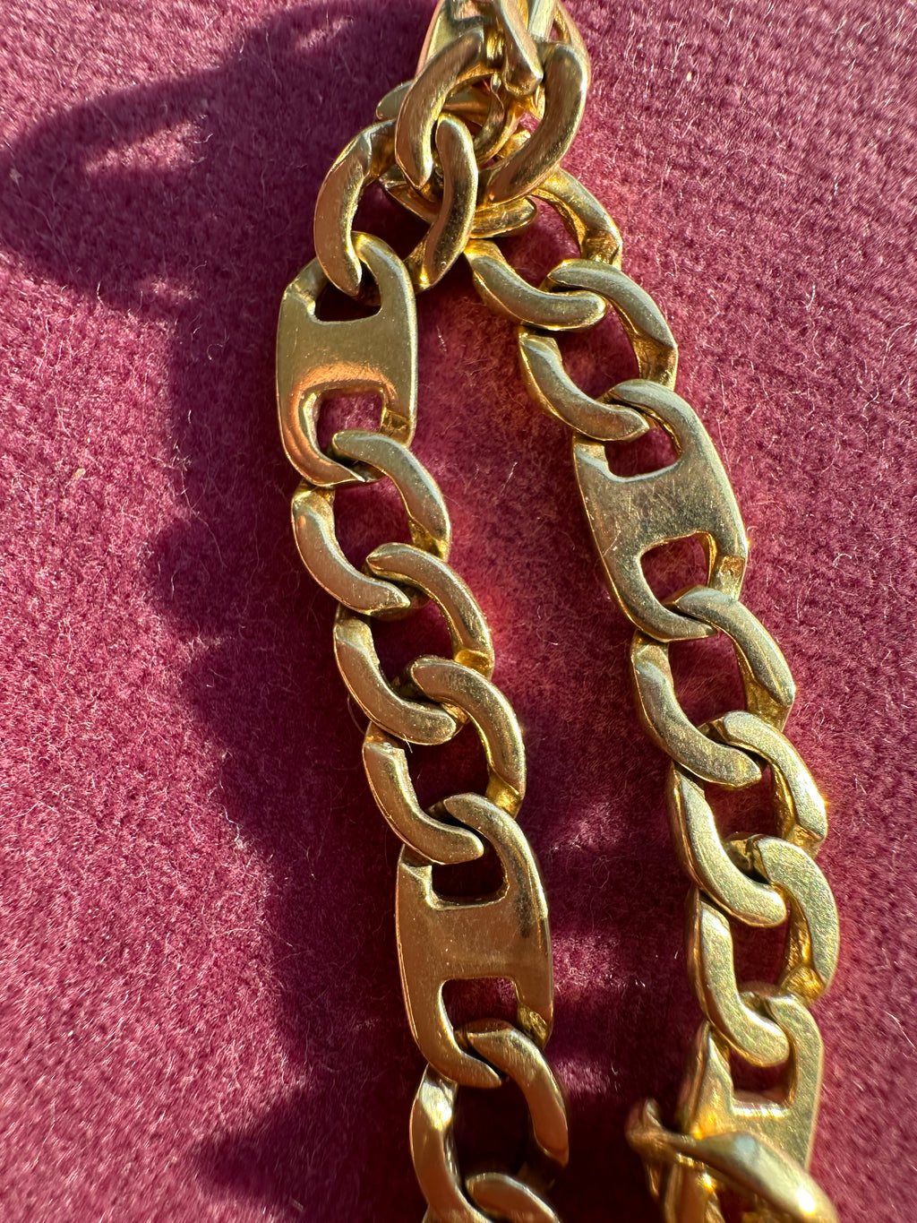 curb and anchor link bracelet