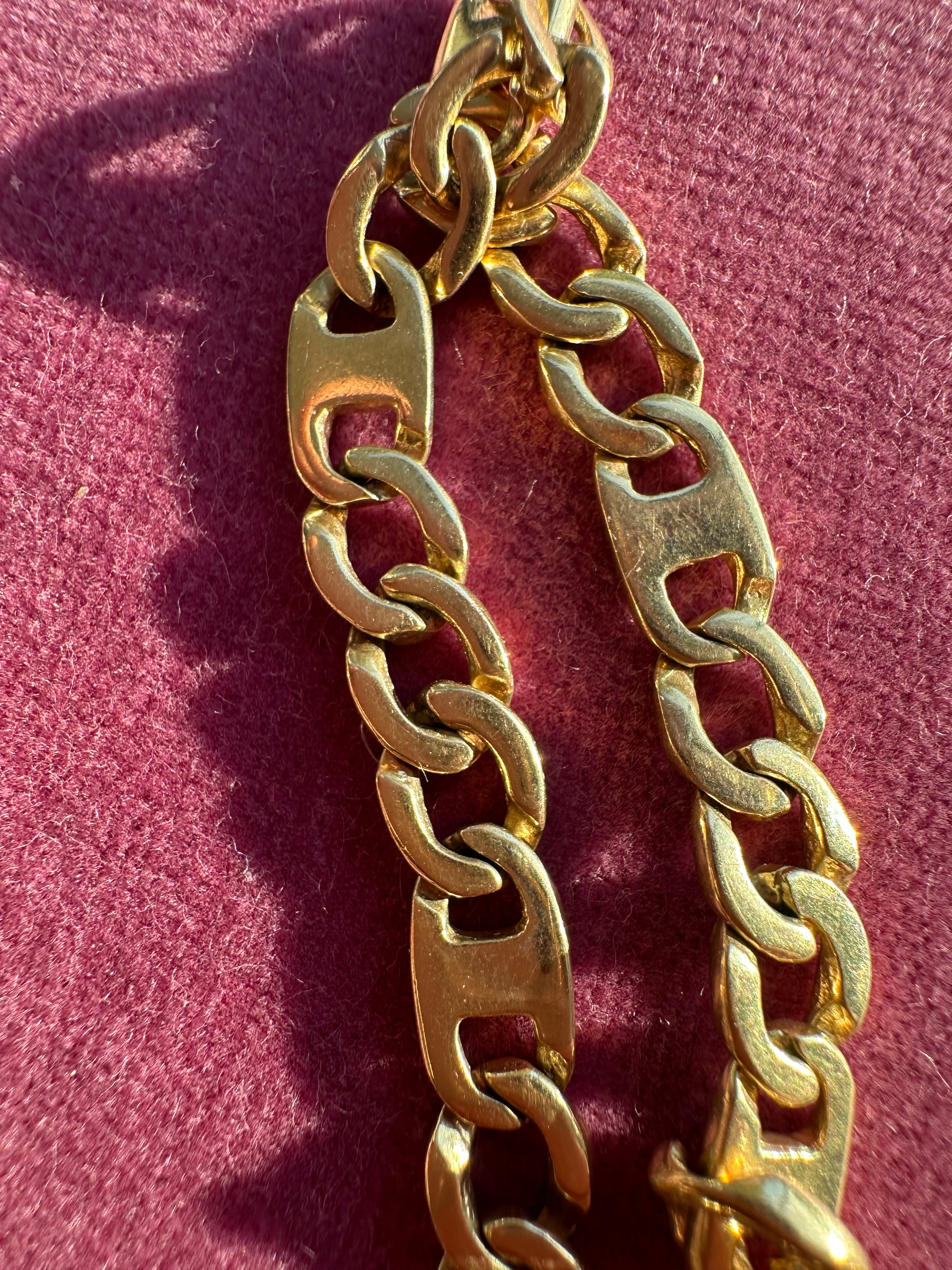 curb and anchor link bracelet