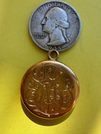 antique round engraved locket