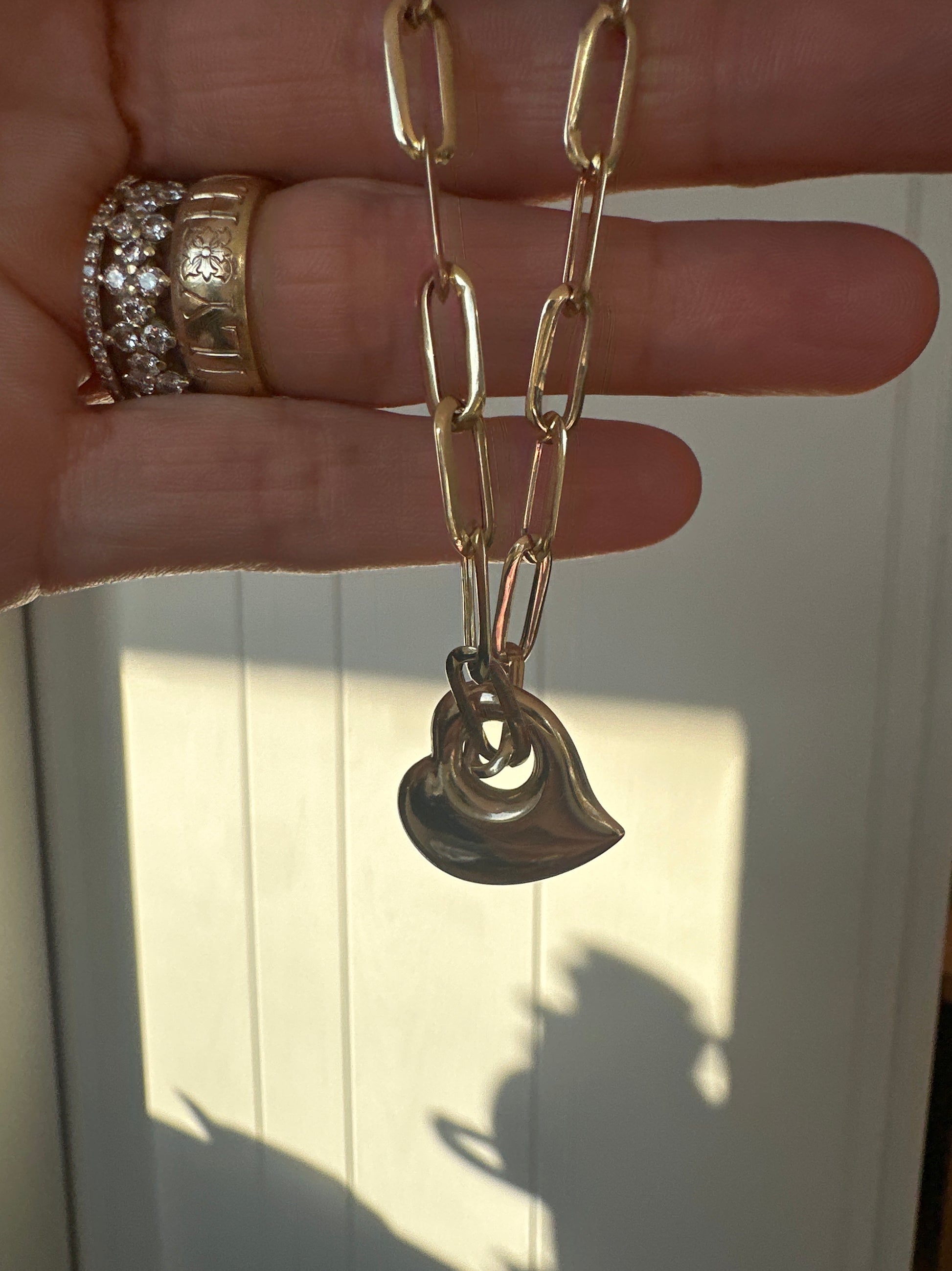 puffy heart hoop charms