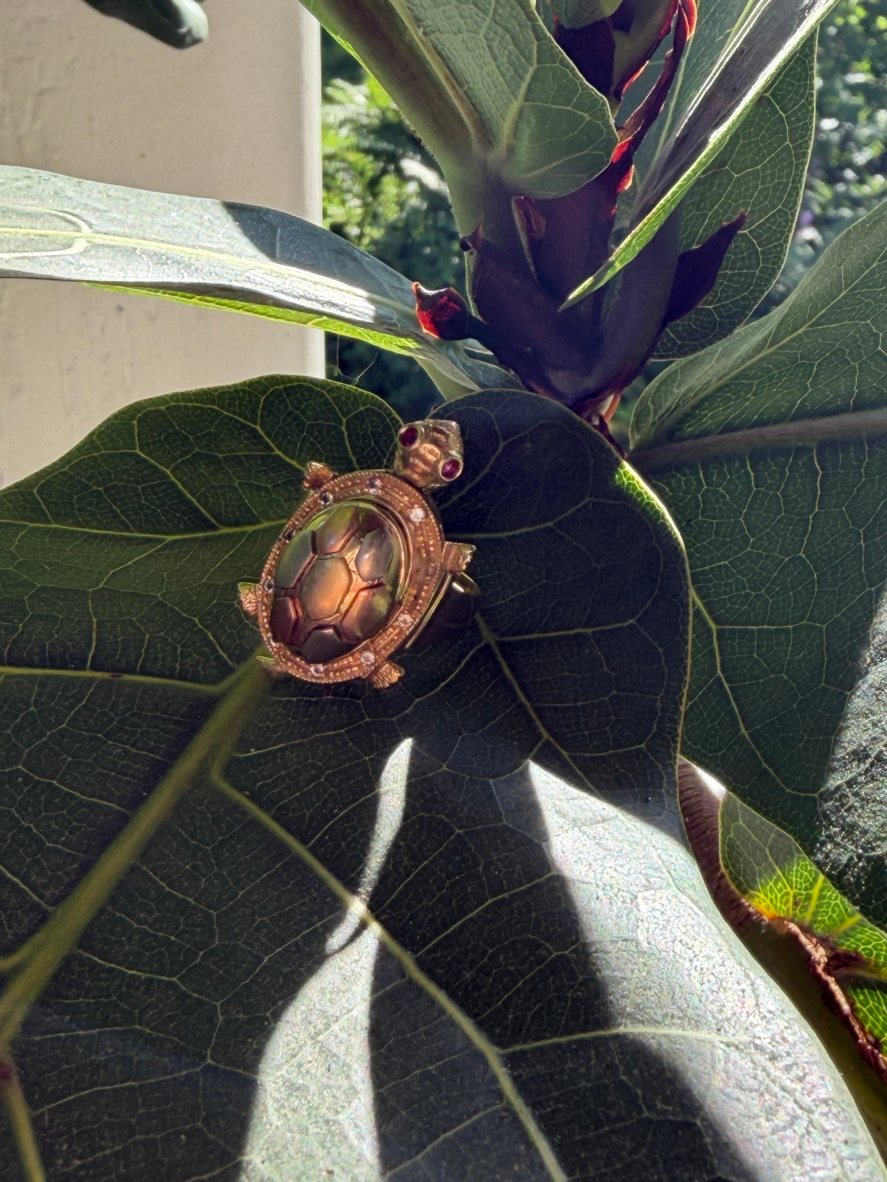 articulated turtle ring