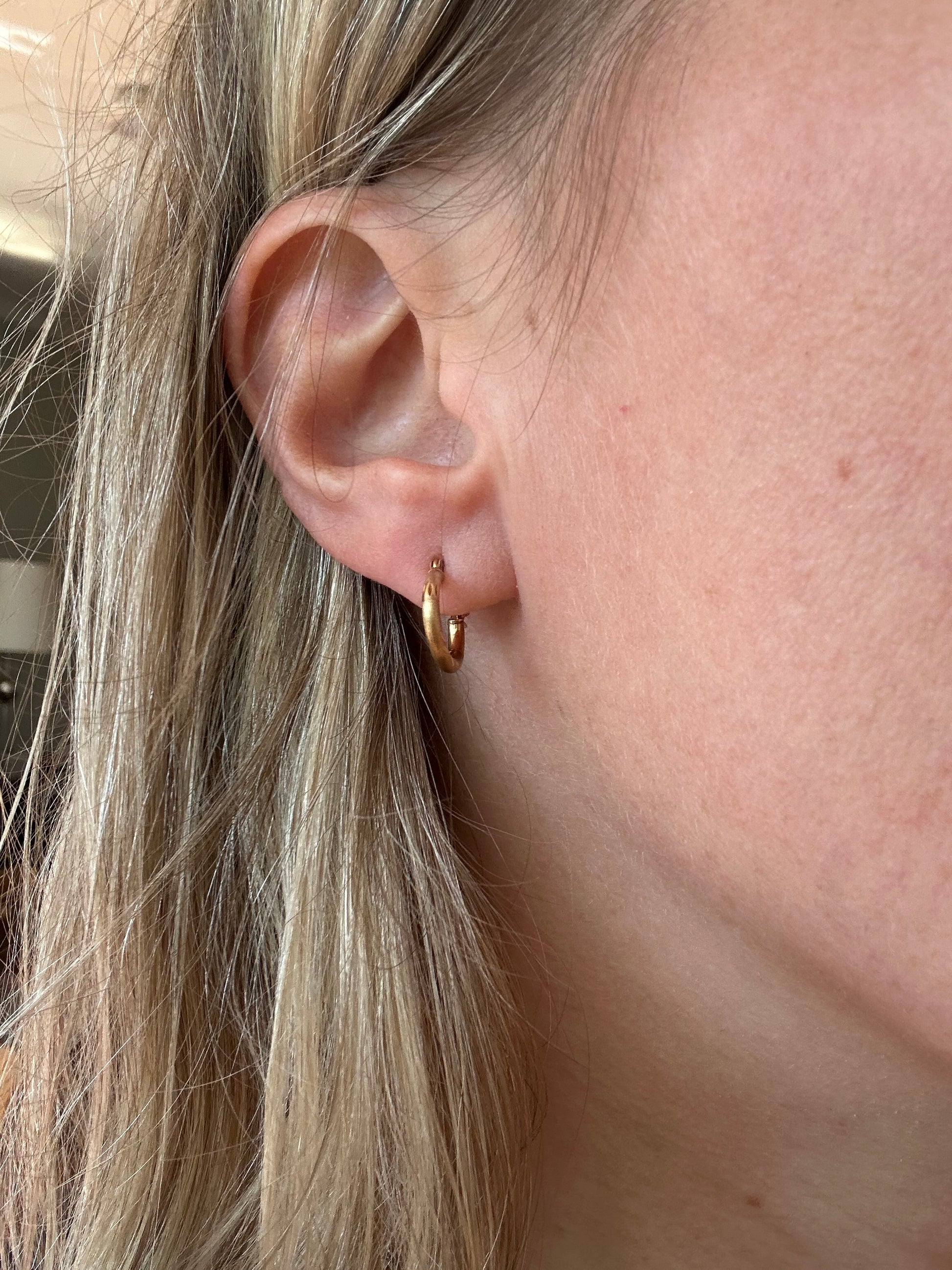 mini matte and shiny hoop