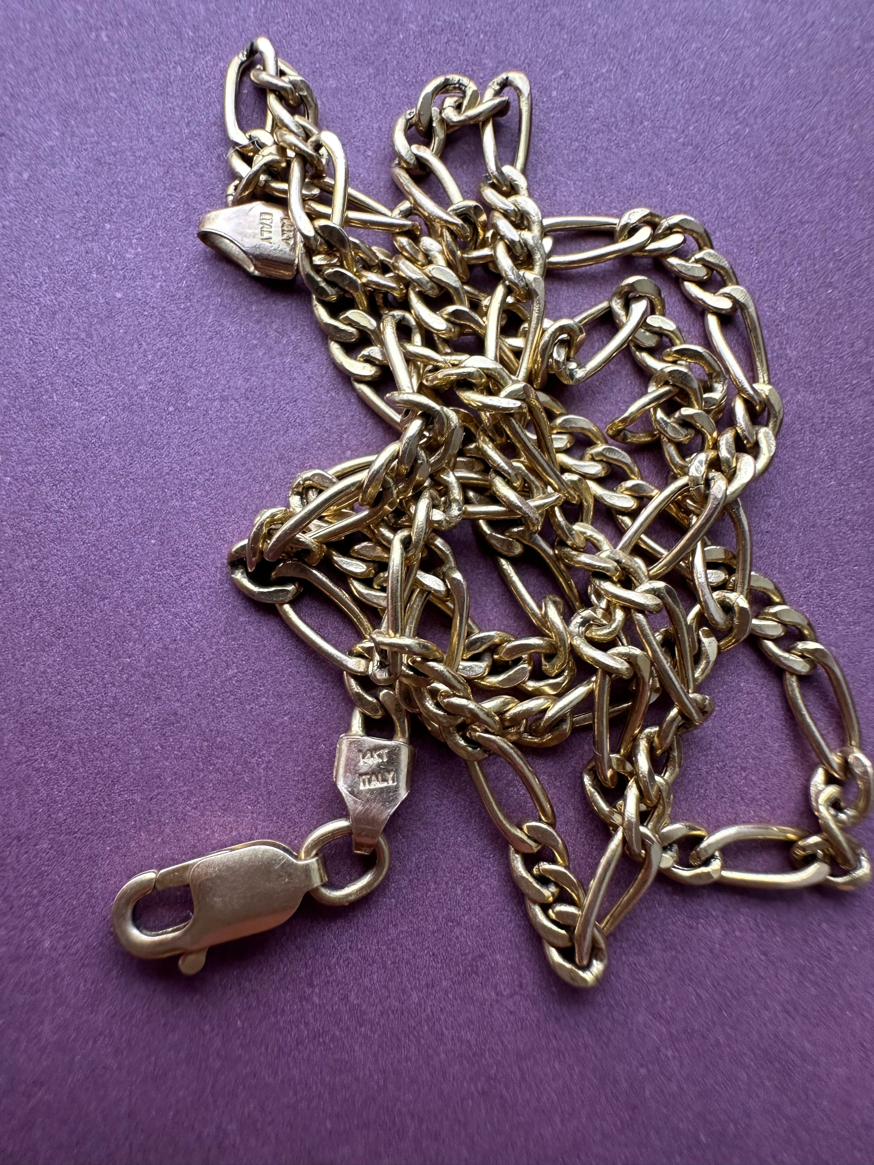 classic figaro chain  18.25" long