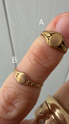 tiny baby signet rings