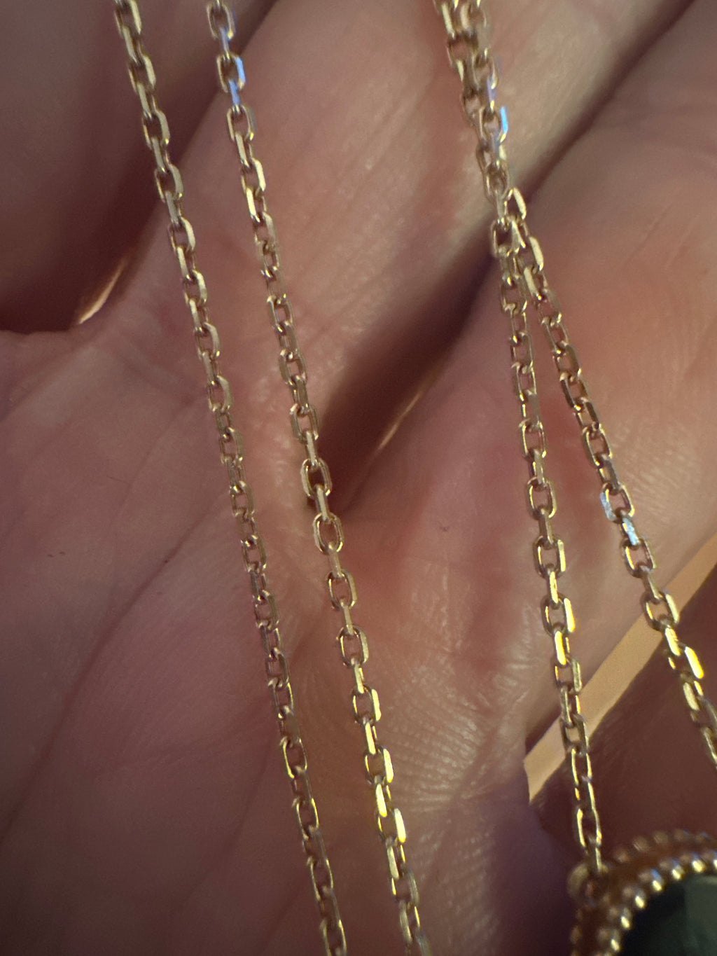 onyx clover on 18k chain