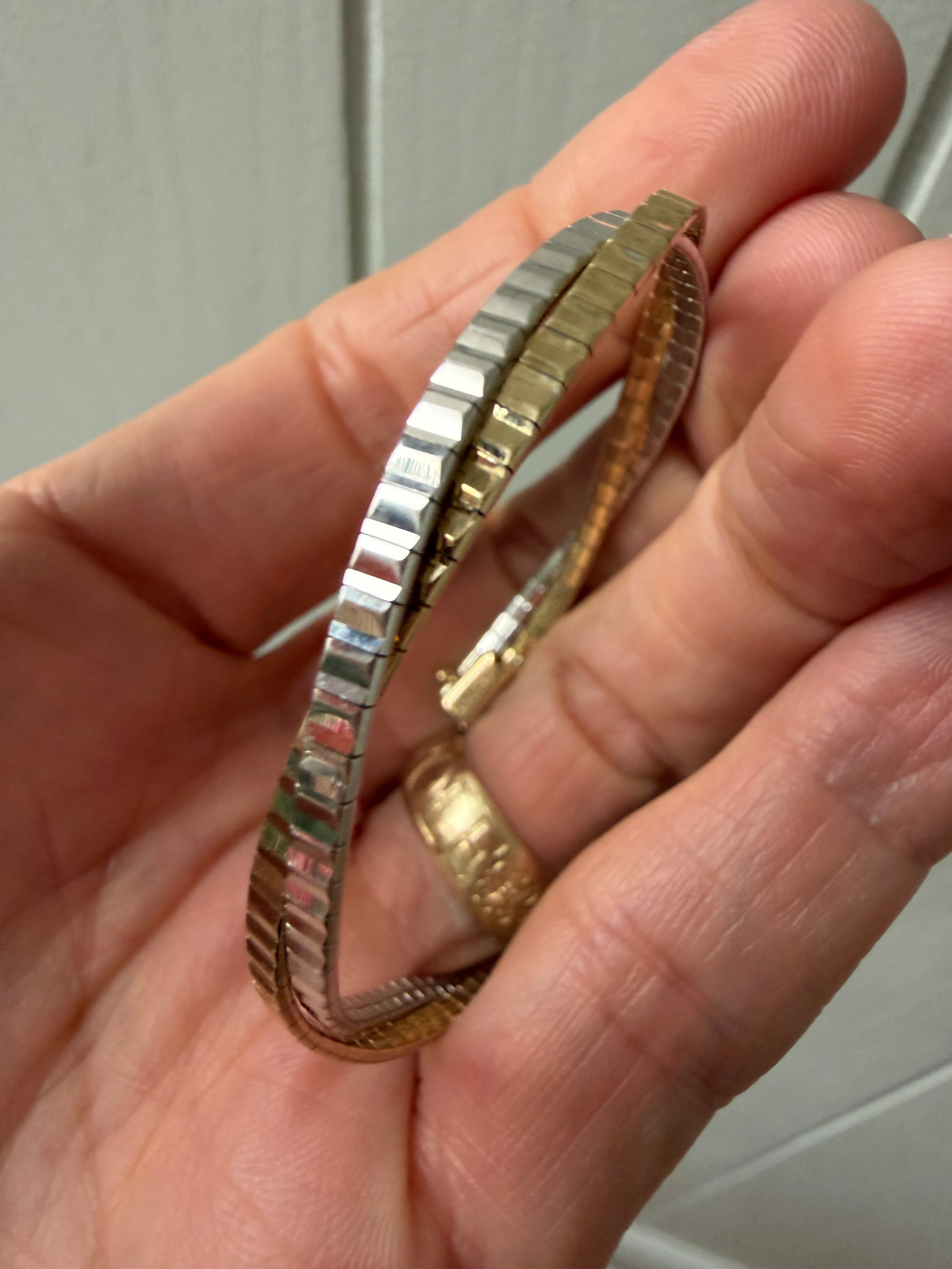 collection of 14k bangles
