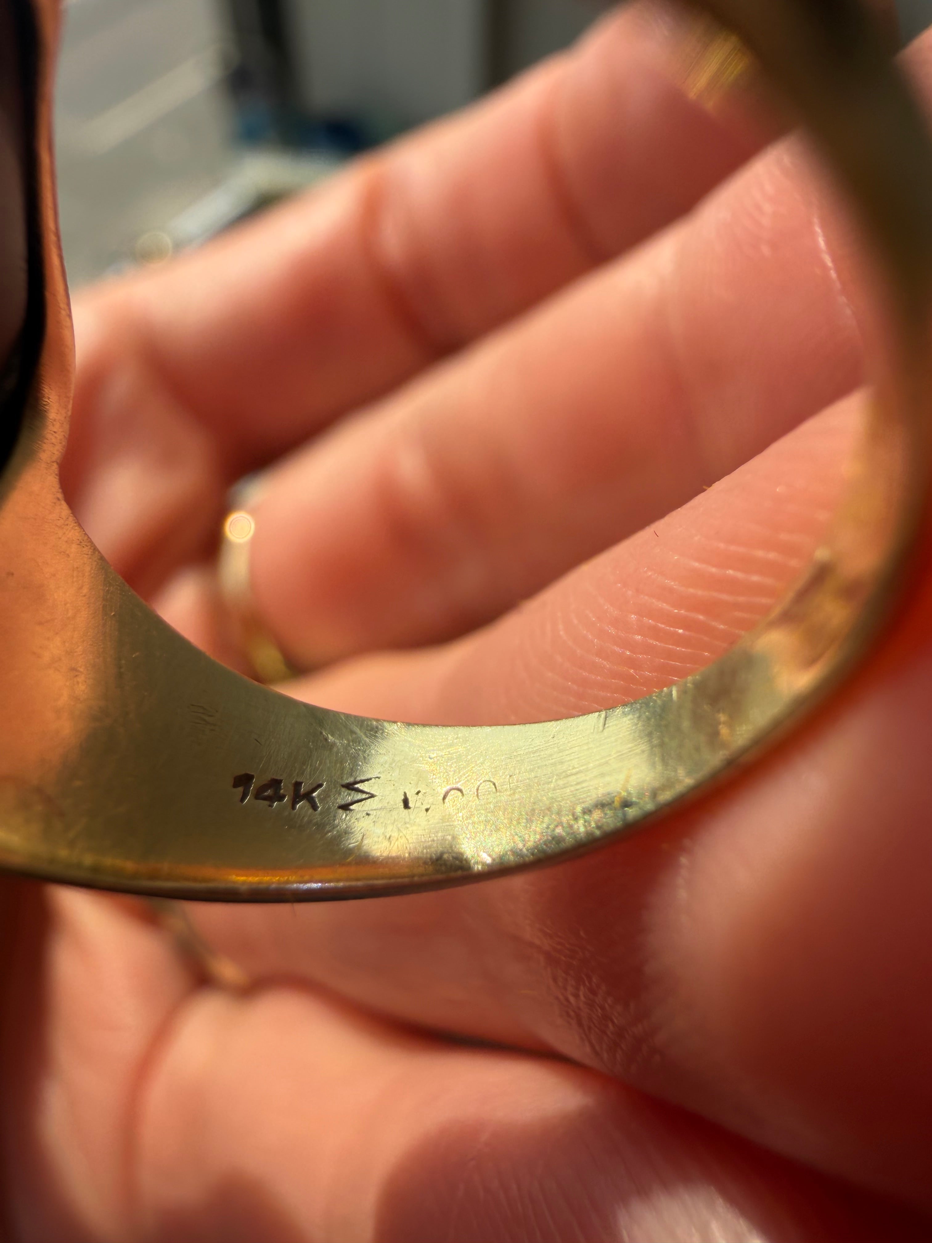 vintage JR Woods and Sons bloodstone signet