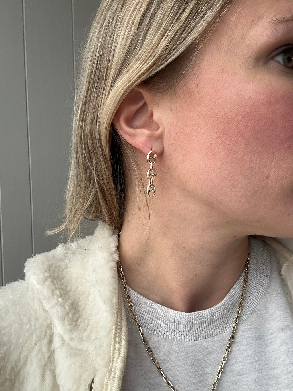 g*cci link dangle earrings