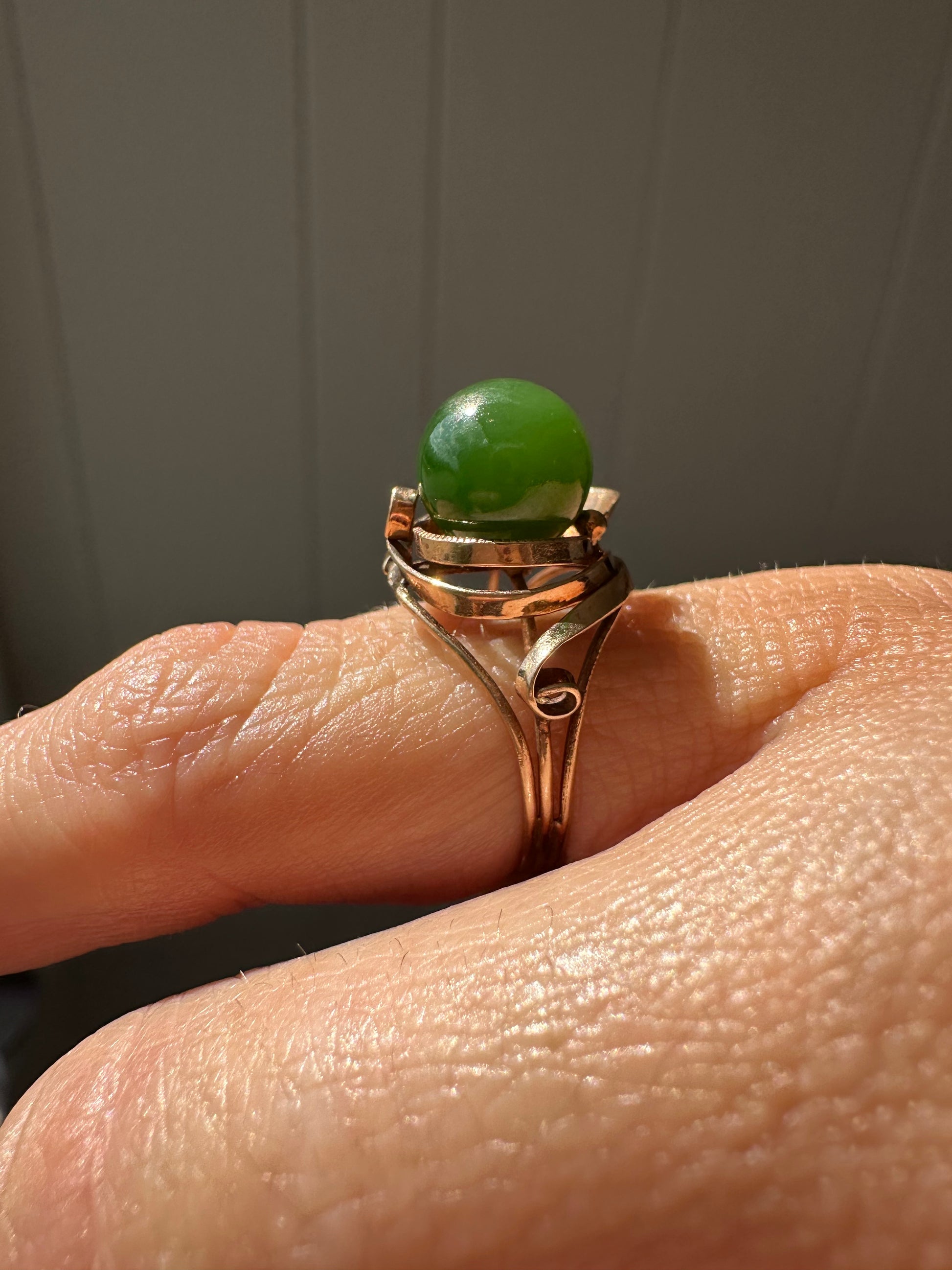 rosy gold and jadeite
