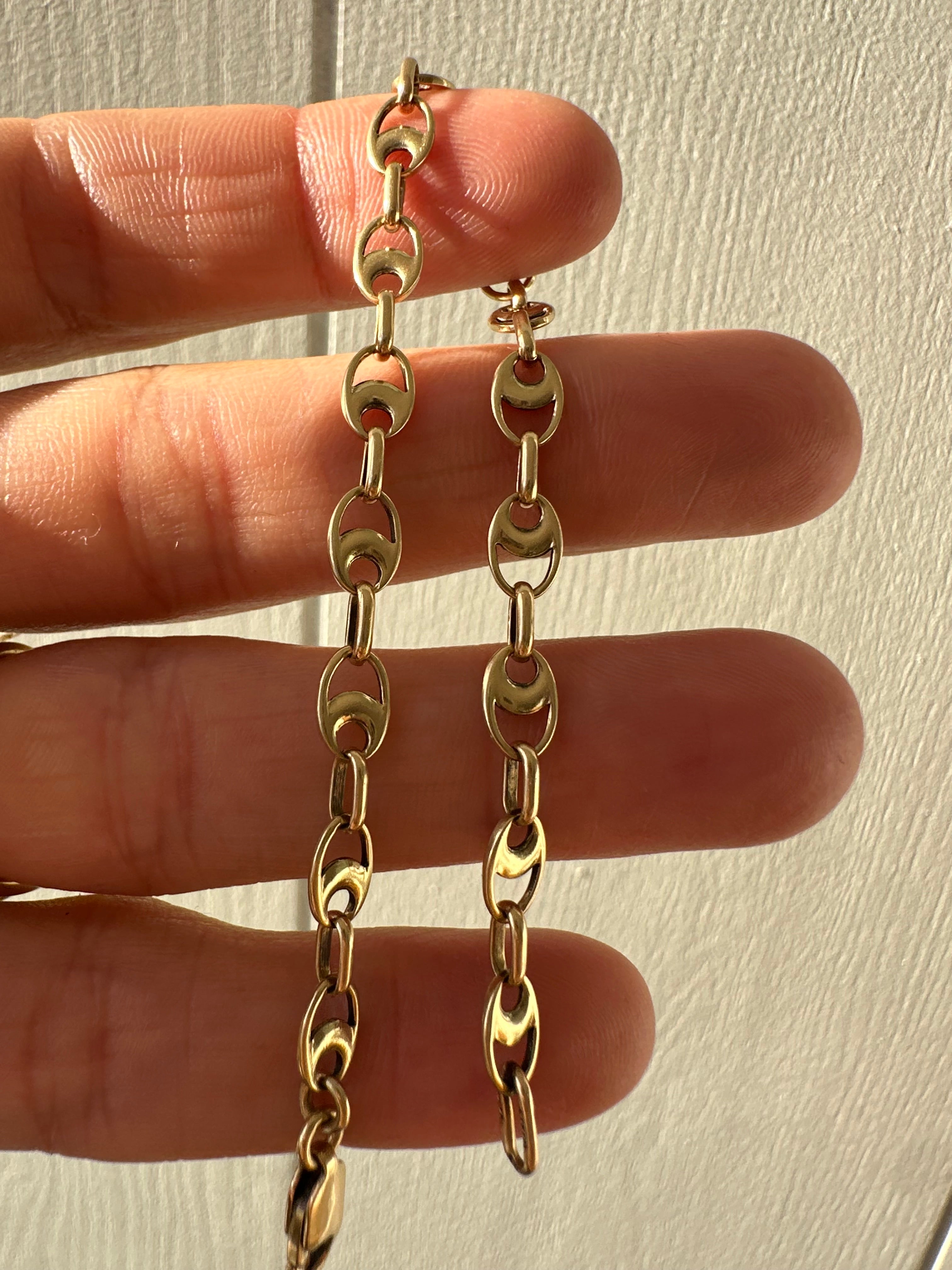 funky anchor style link bracelet