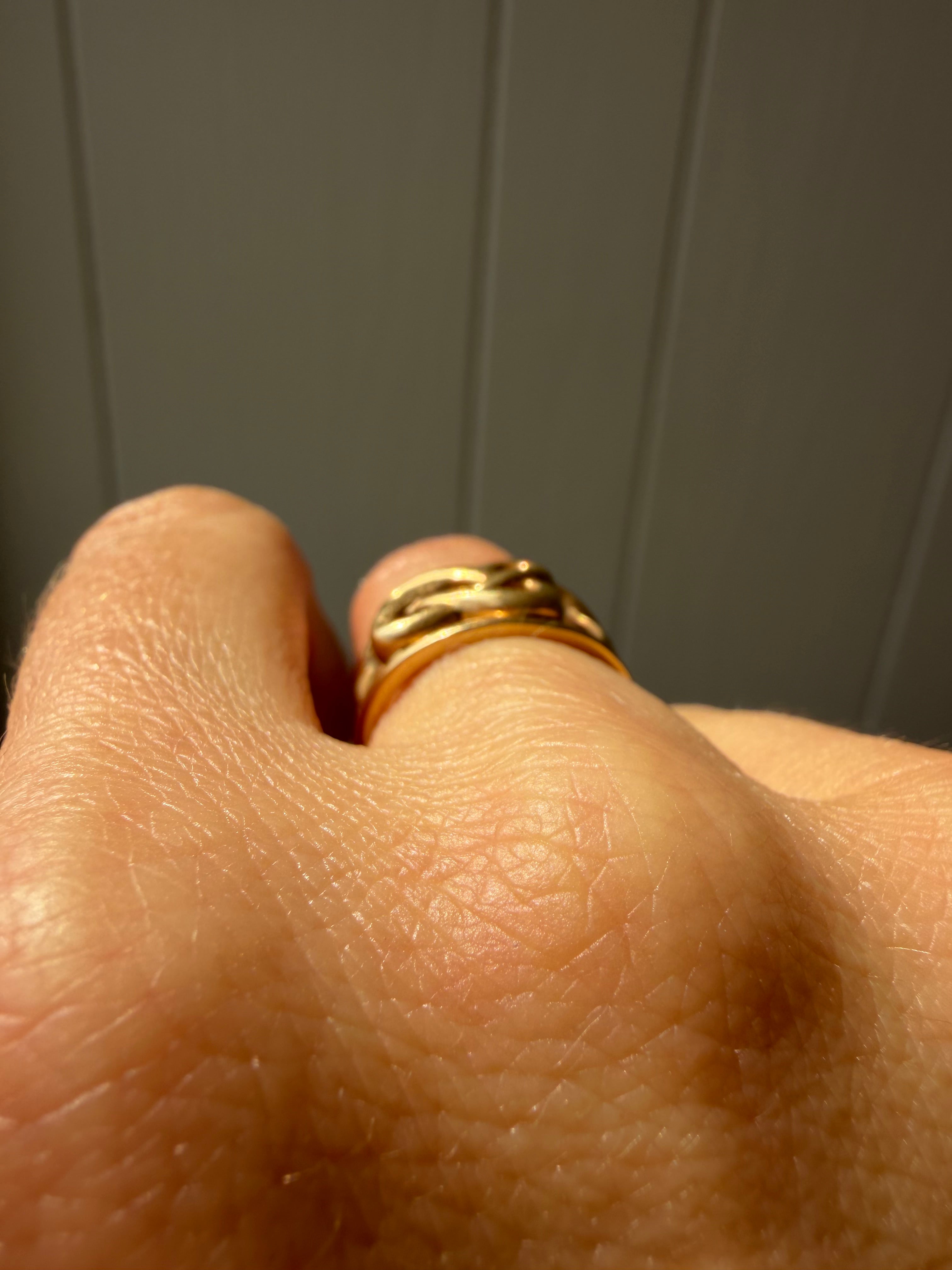 love knot pretzel ring