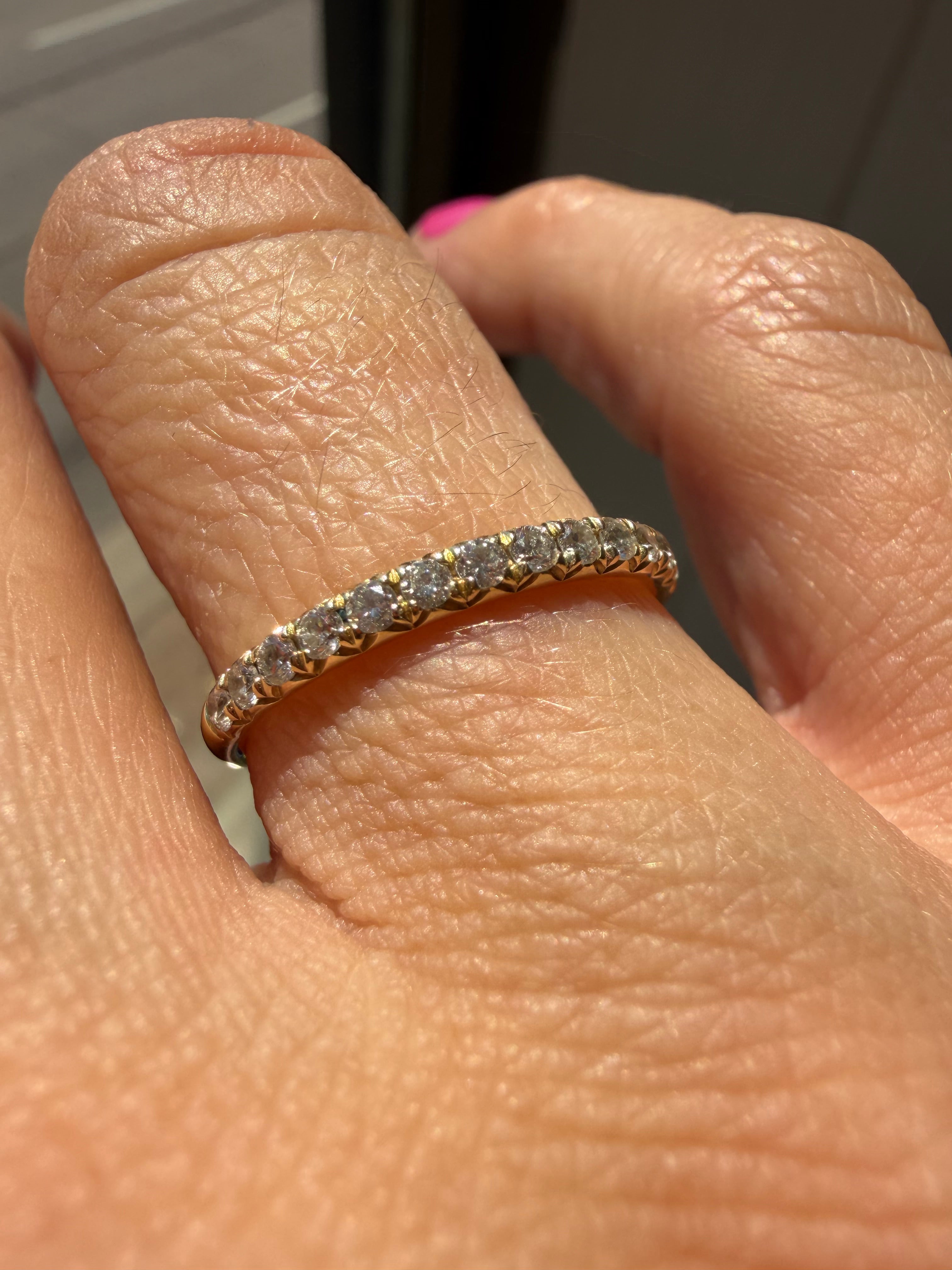 skinny diamond stacking band size 7.25