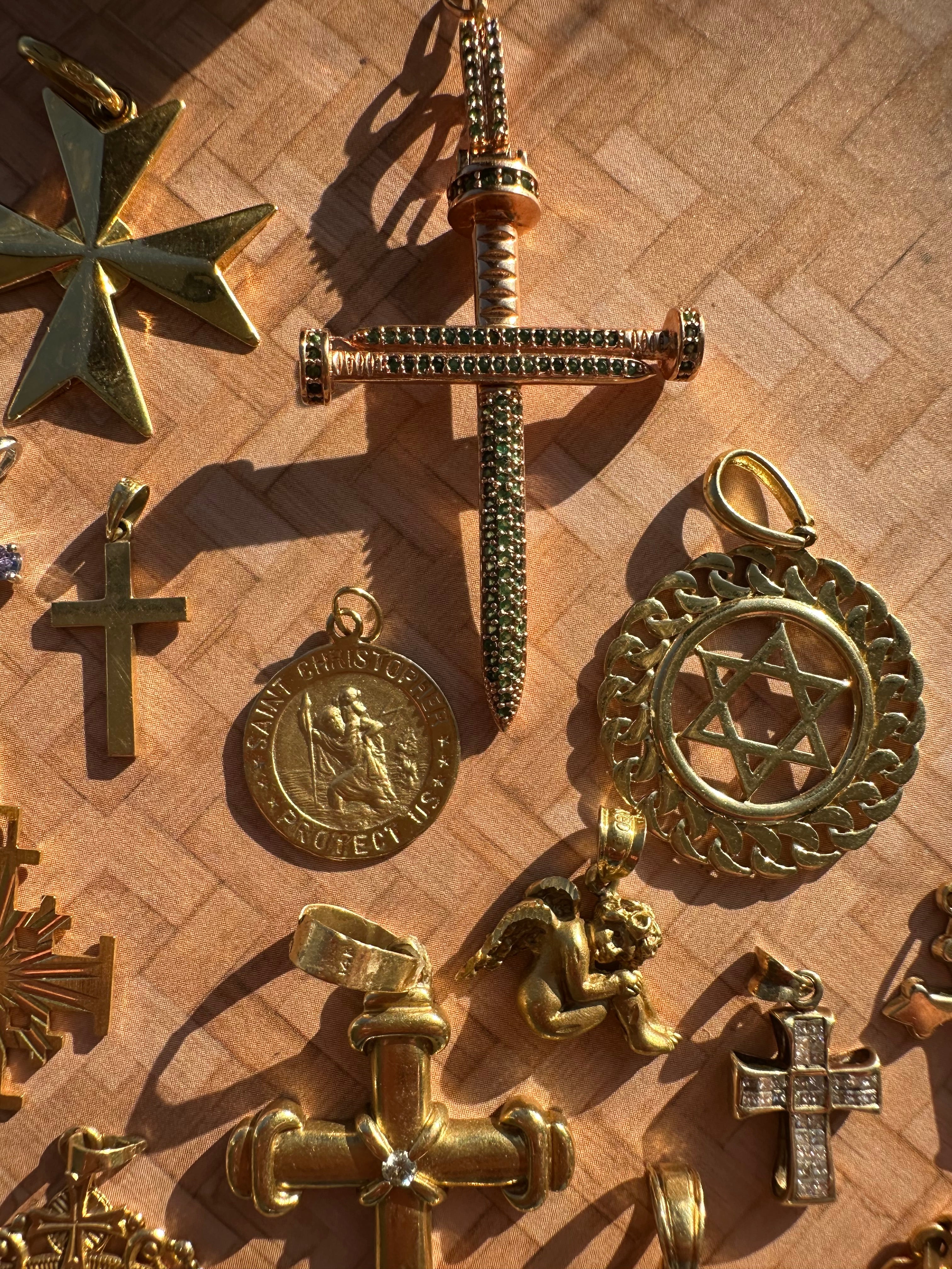 religious charms and pendants