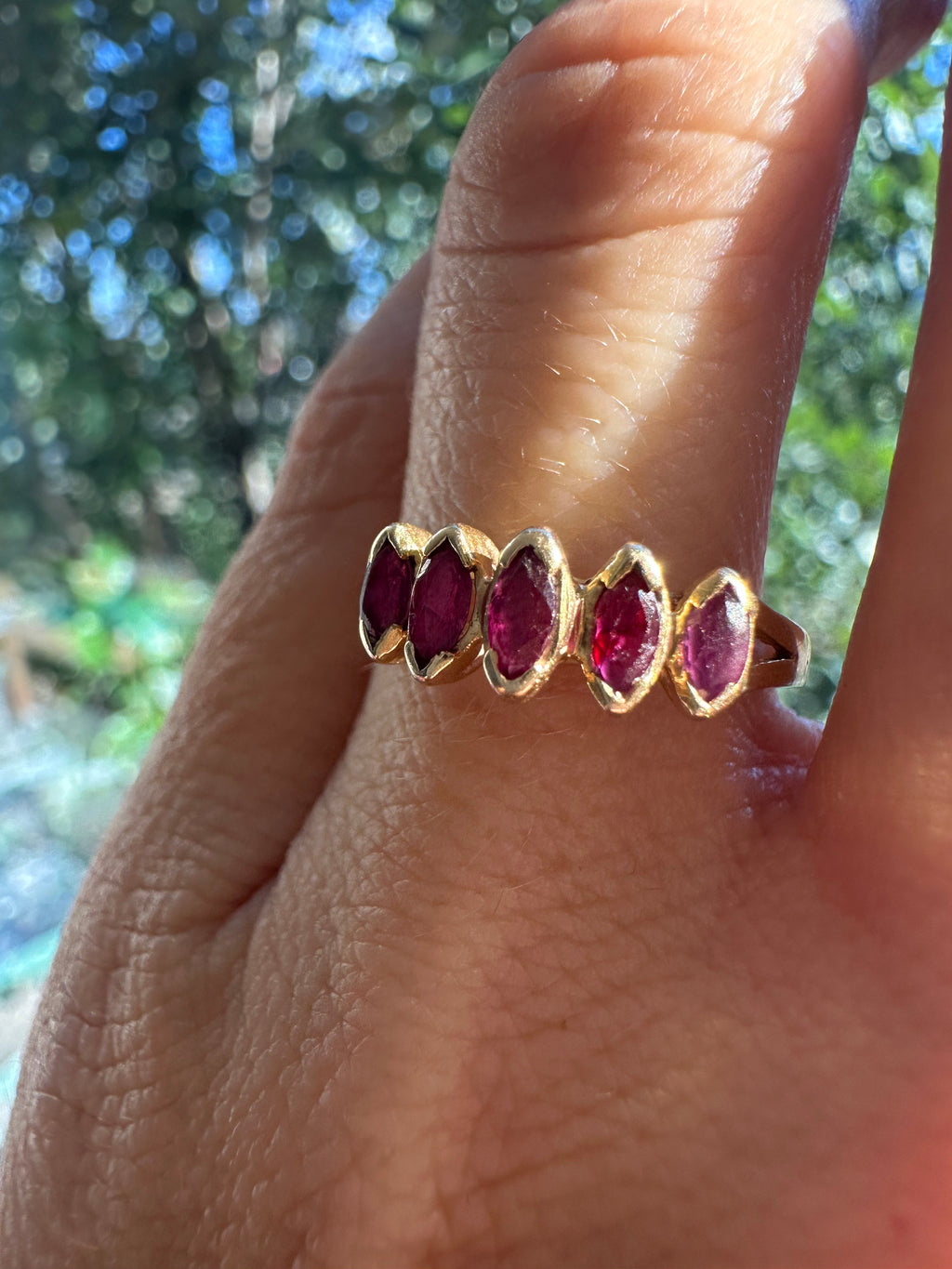 marquise ruby band