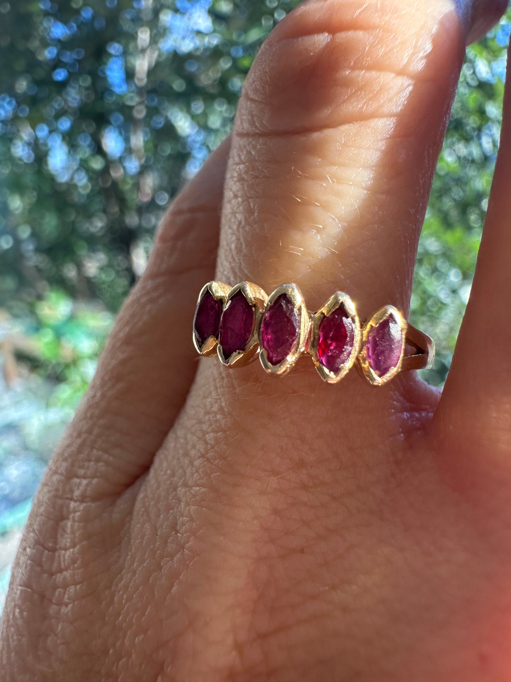 marquise ruby band