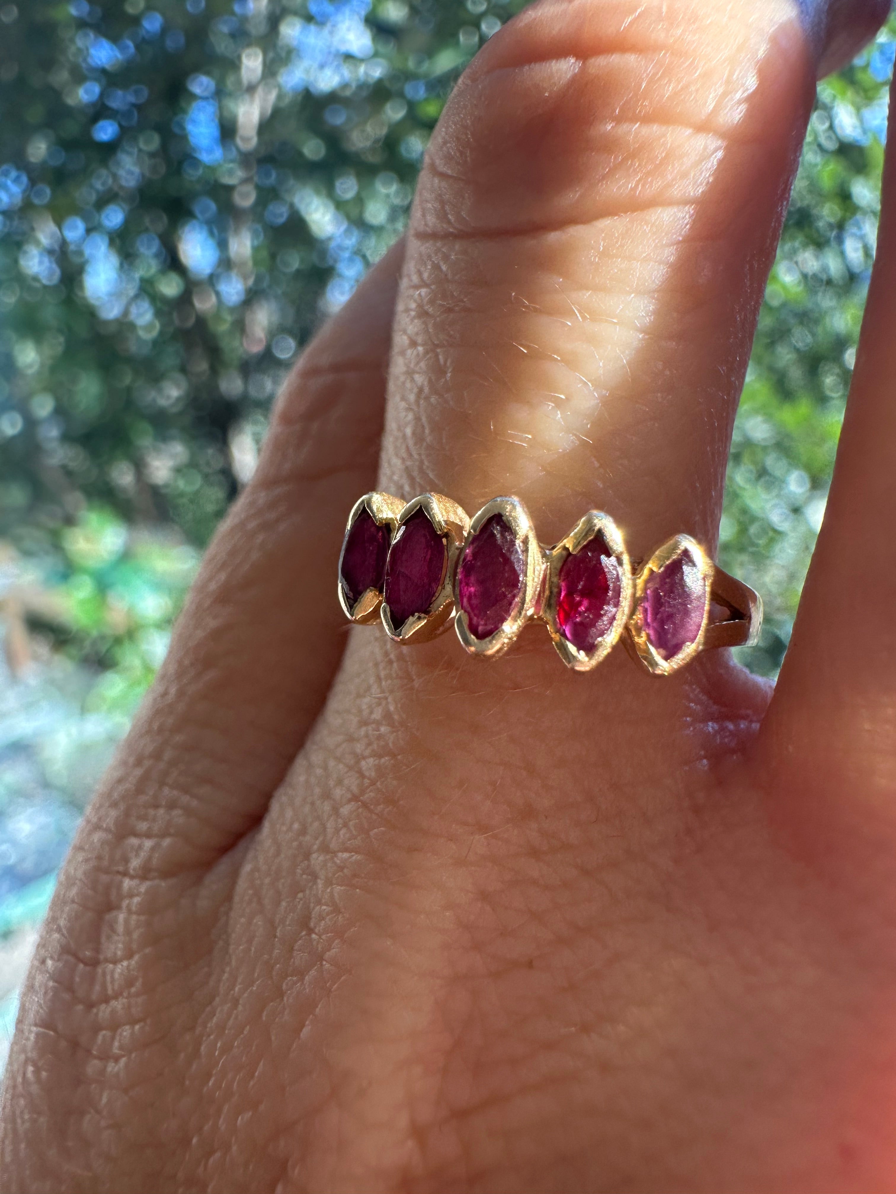 marquise ruby band