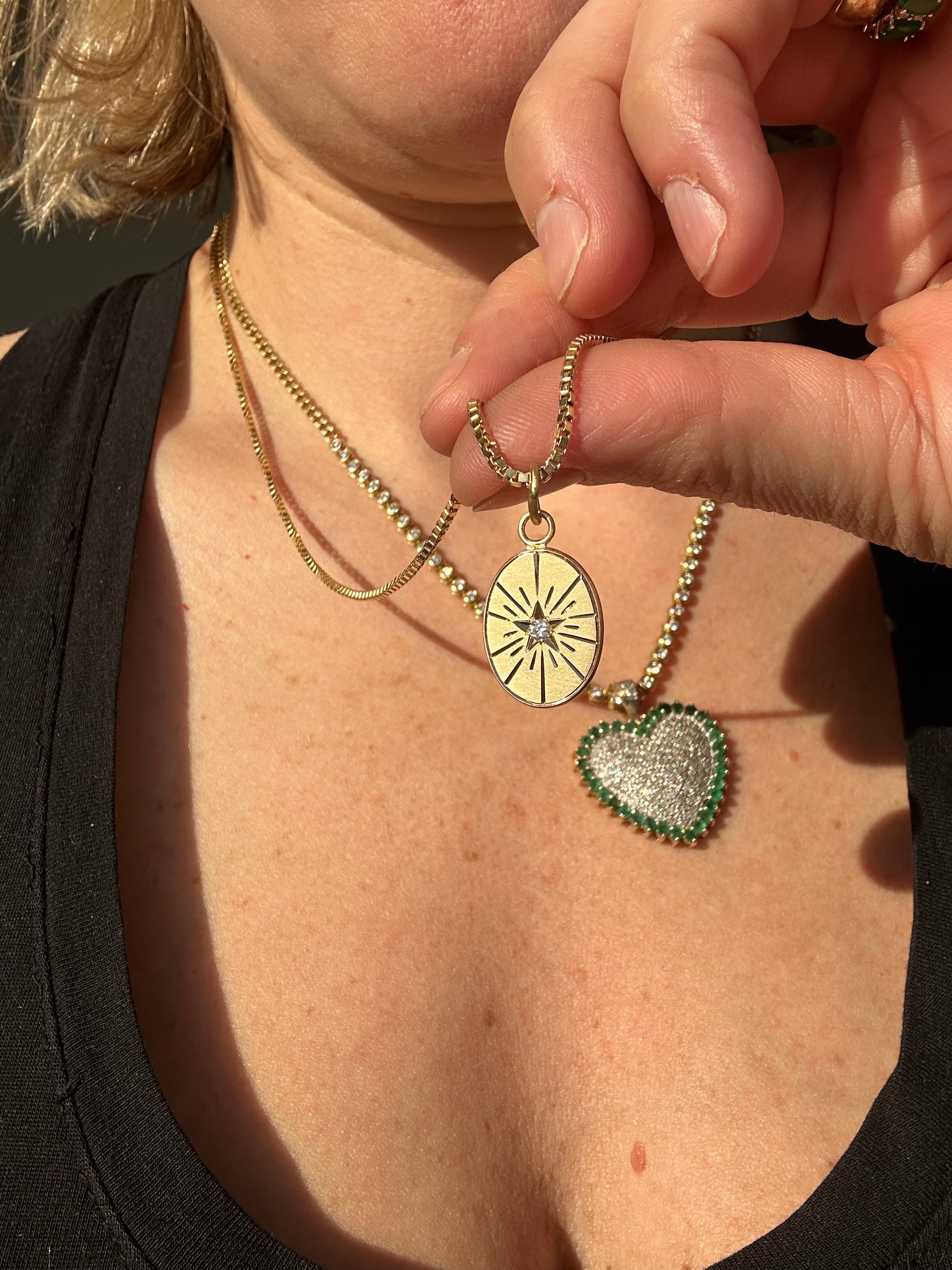 one-of-a-kind starburst pendants