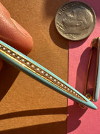turquoise enamel antique pins