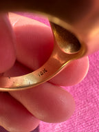 breathtaking me & ro lapis and 18k gold star moon ring