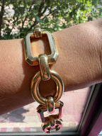 oversized oval and rectangle link bracelet