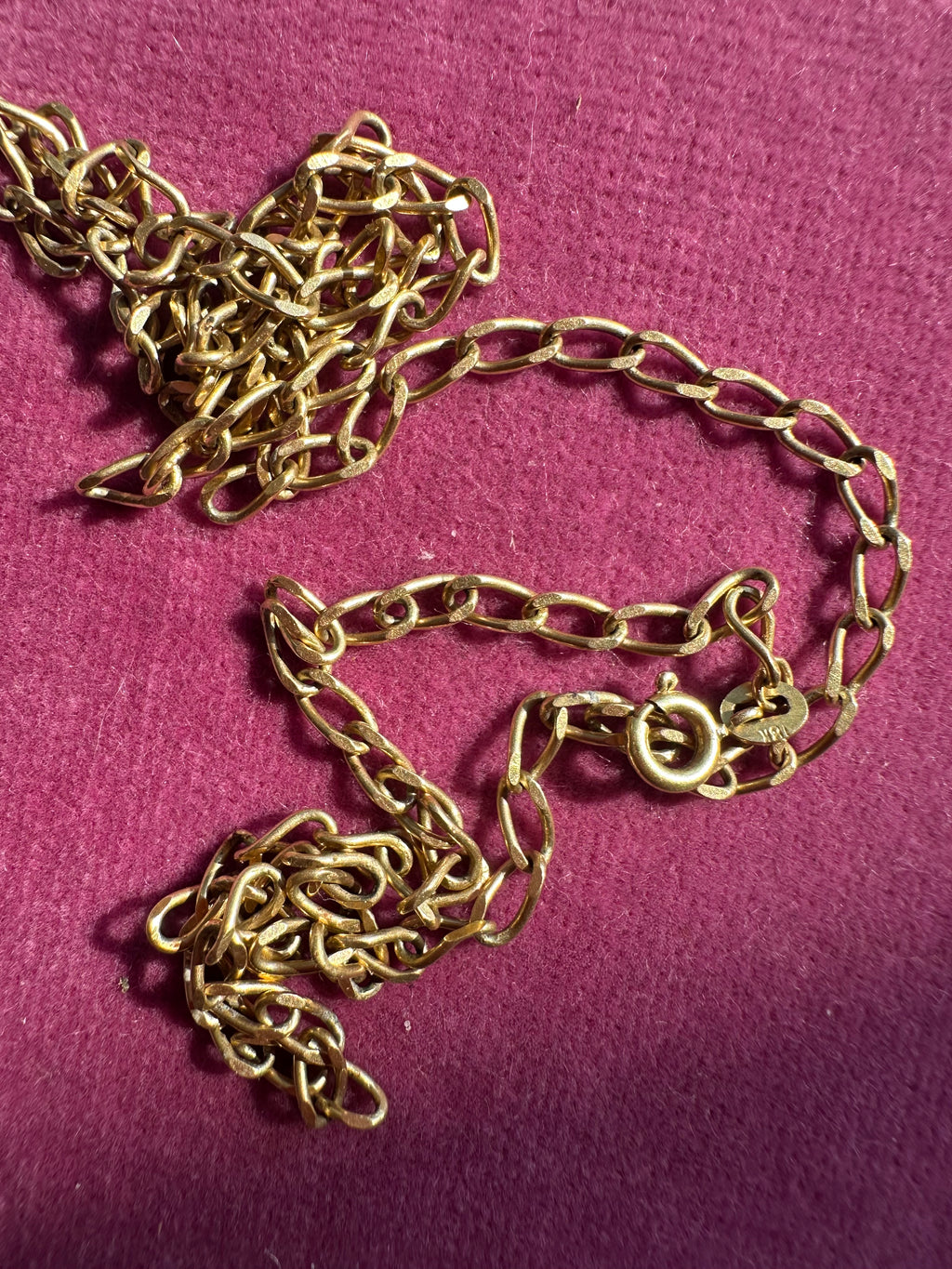 22" elongated oval link chain