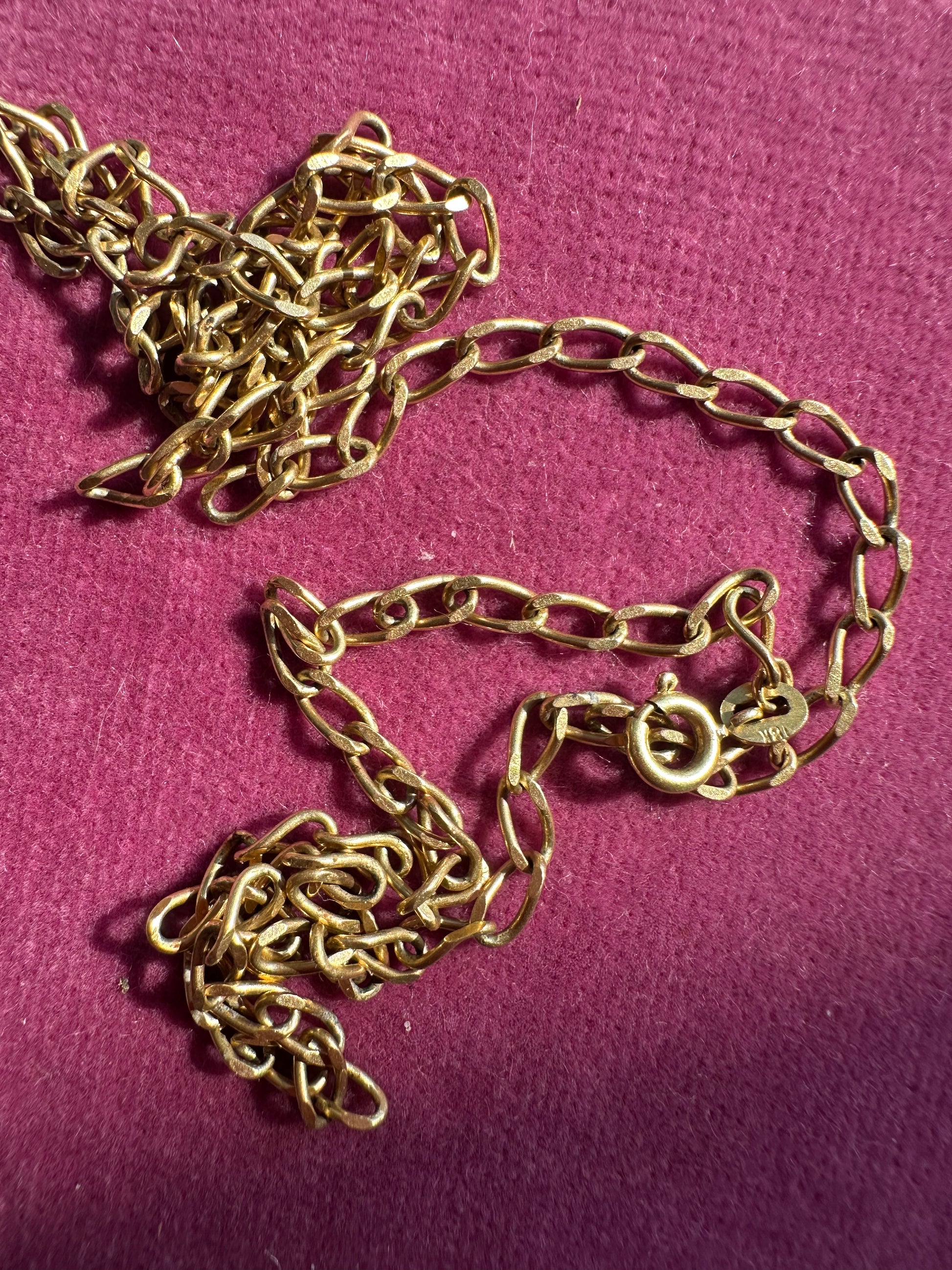 22" elongated oval link chain