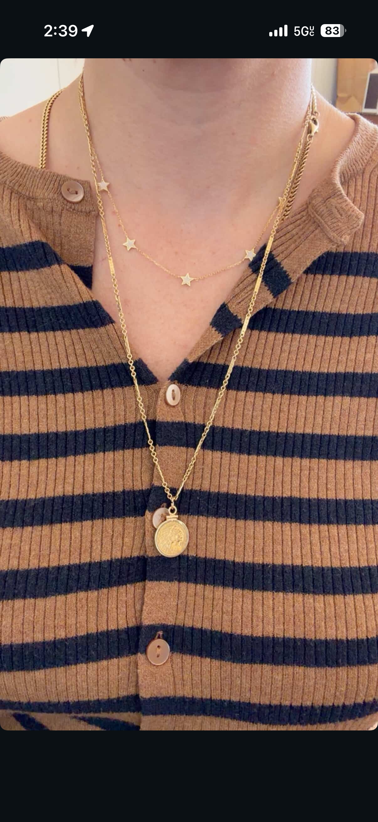 25.5" mushroom / cable link chain