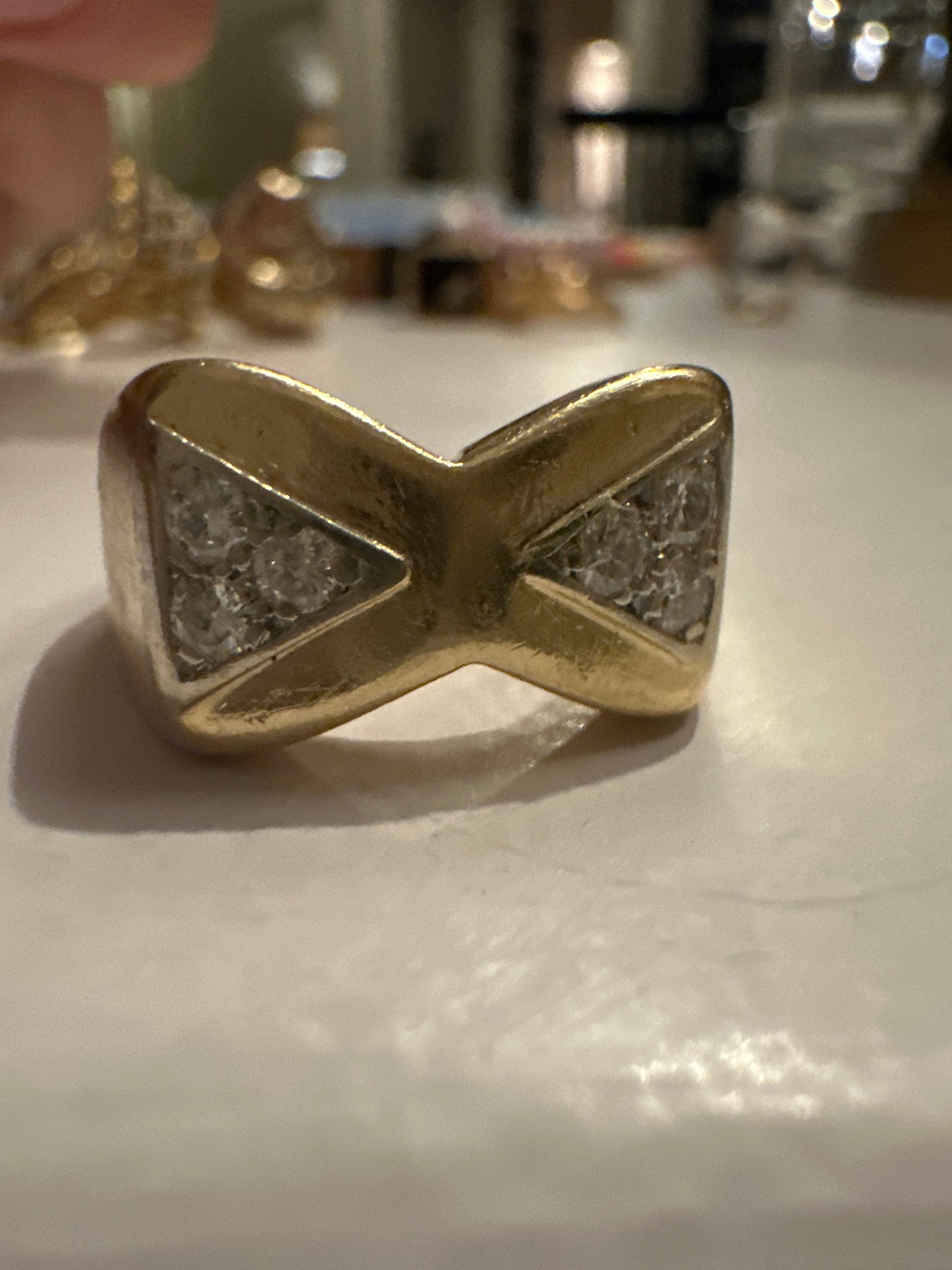 bowtie diamond ring