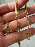 unique long angled bar link bracelet