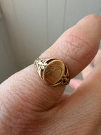 oval signet with ZD