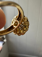 elegant 18k and diamond cocktail ring