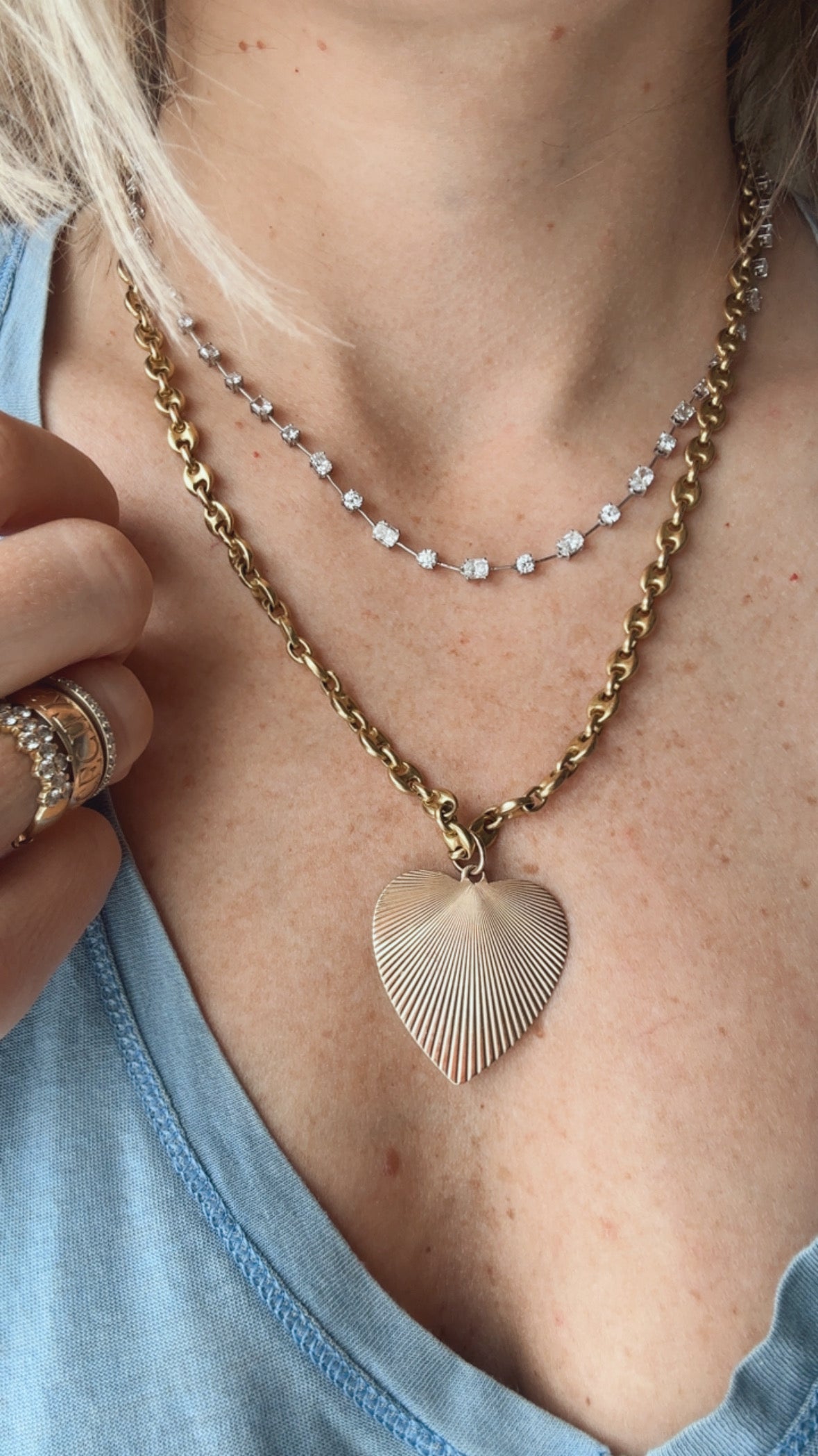 The Emerald Karat custom Floating Light Diamond Tennis Necklace PREORDER DOWNPAYMENT