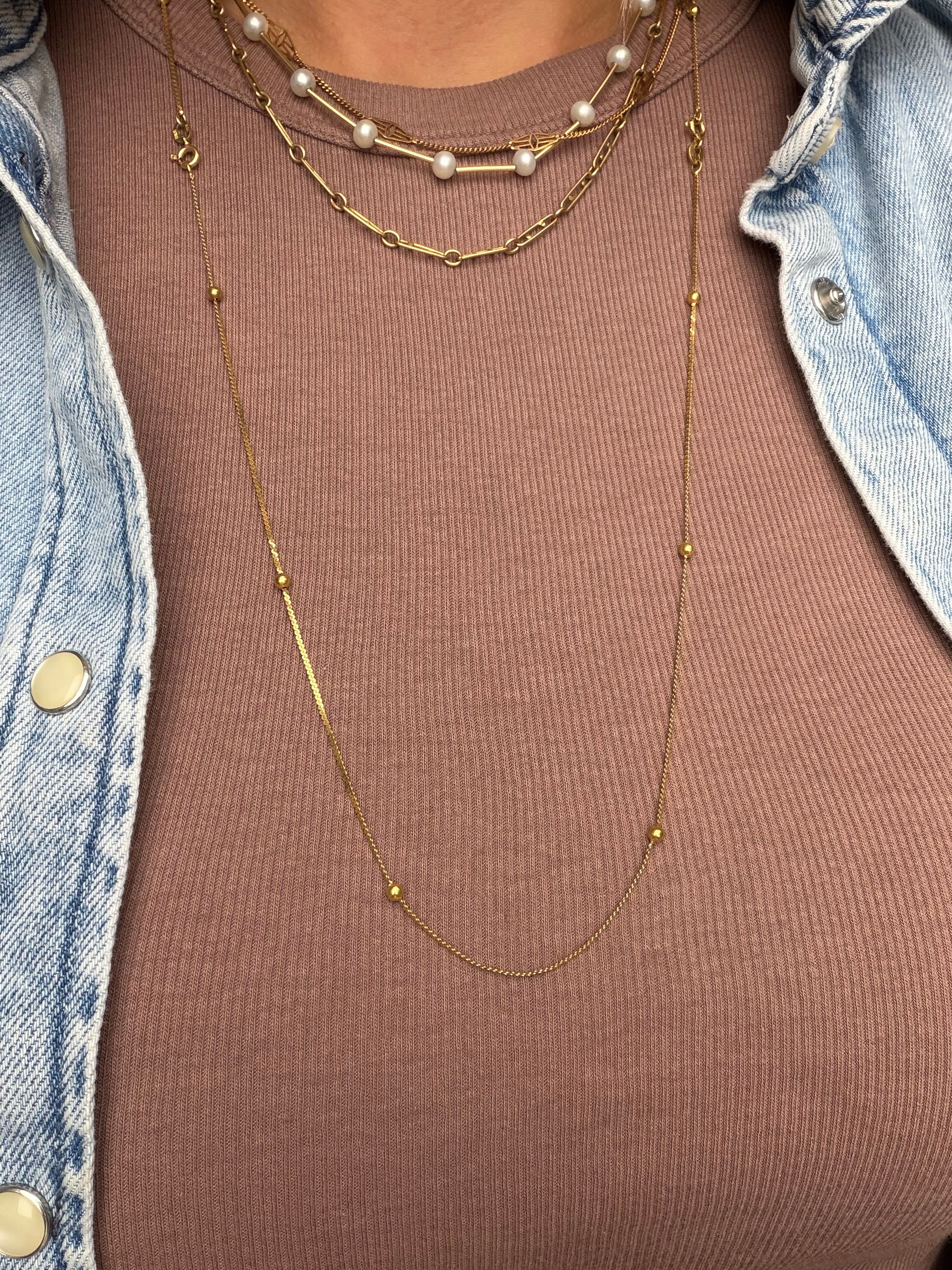italian made serpentine and ball station chains