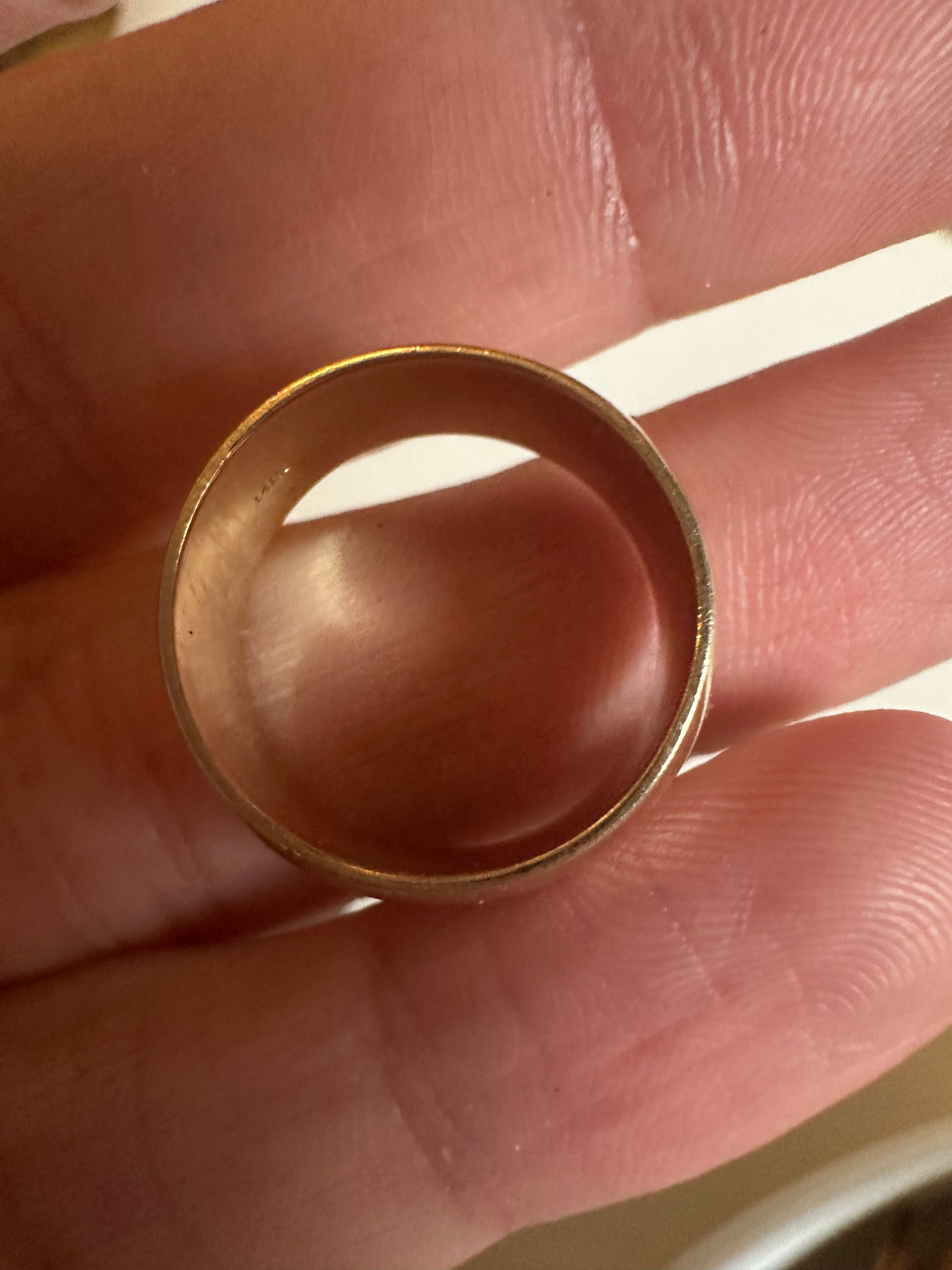 8mm wide vintage gold band