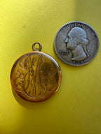 antique round engraved locket