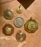 vintage medallion charms