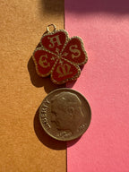 antique clover with compass