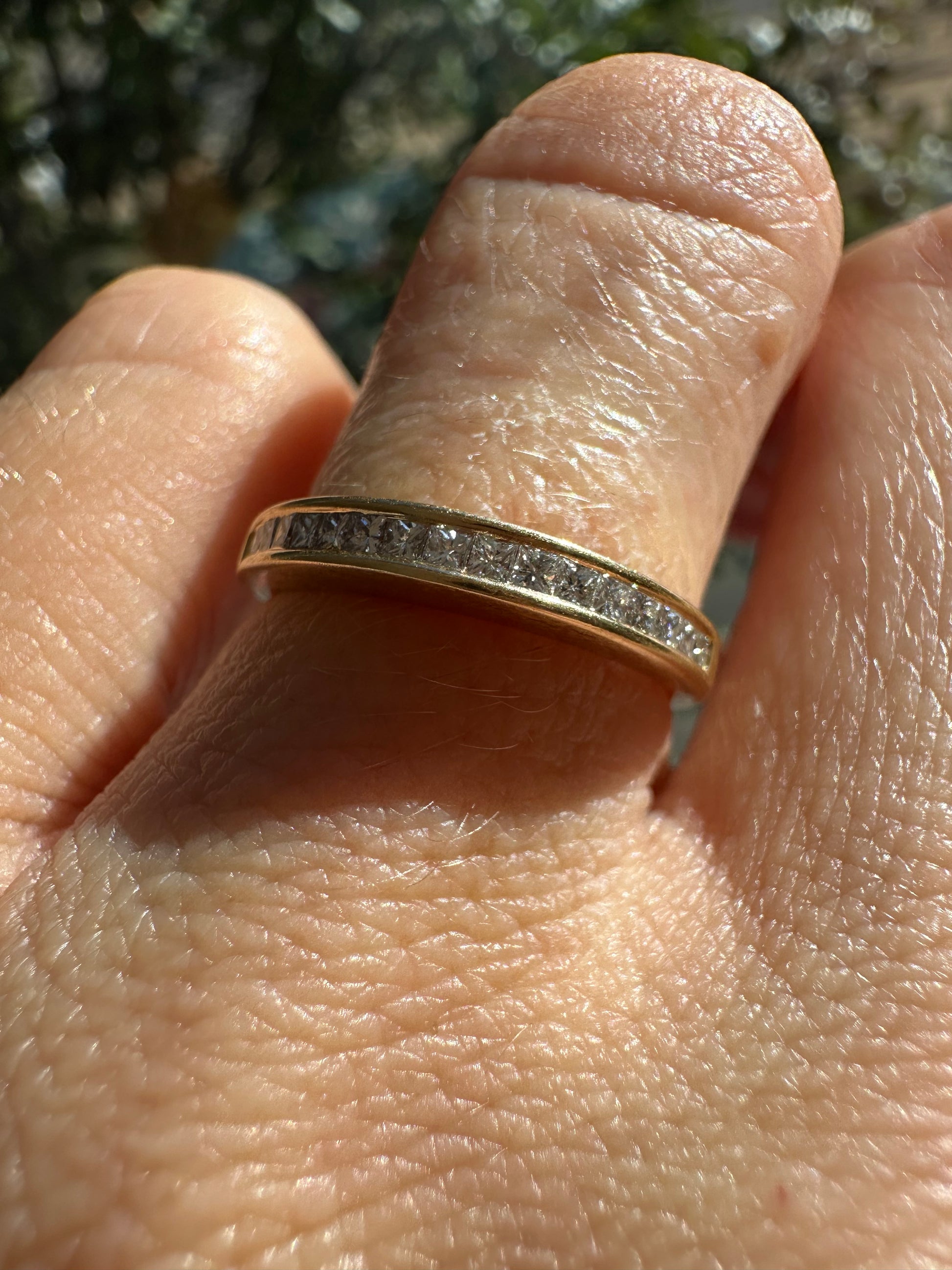 princess cut diamond band