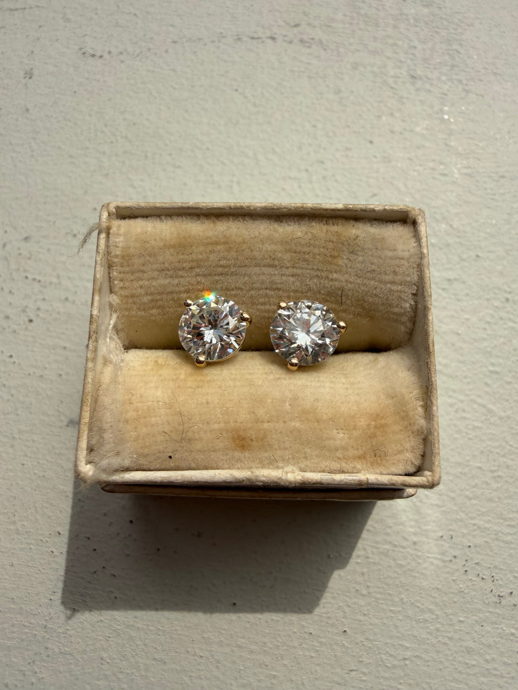 bezel and martini set lab diamond studs