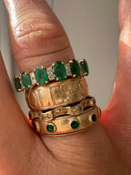 The Emerald Karat THE VERDE LUXE natural emerald + diamond eternity band