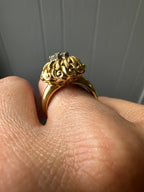 elegant 18k and diamond cocktail ring