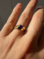 angled tanzanite ring
