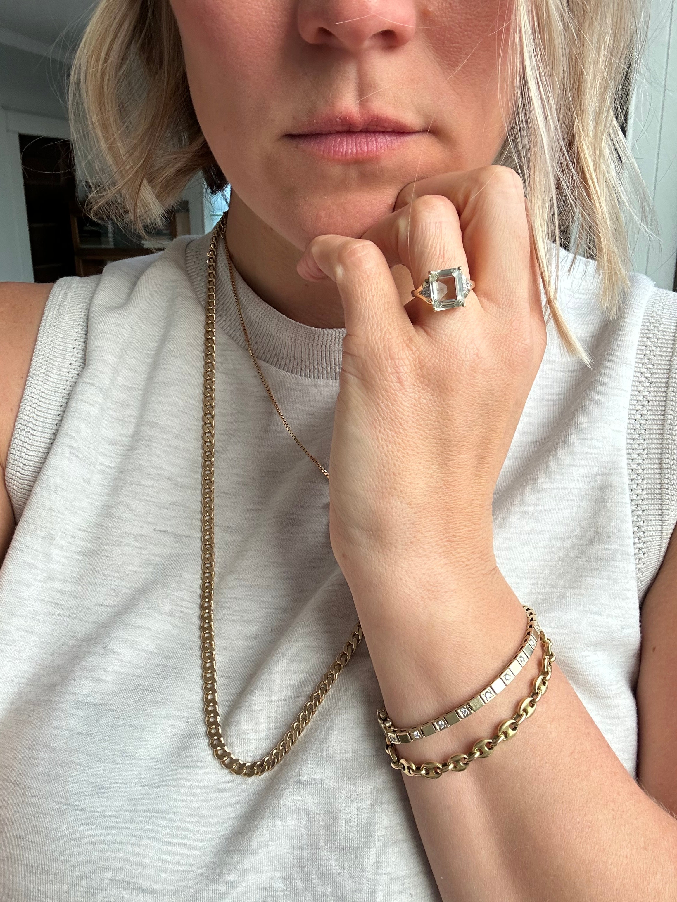 5.2carats aquamarine and diamond ring