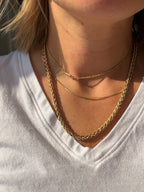 15.5" sparkly twist link chain with great clasp