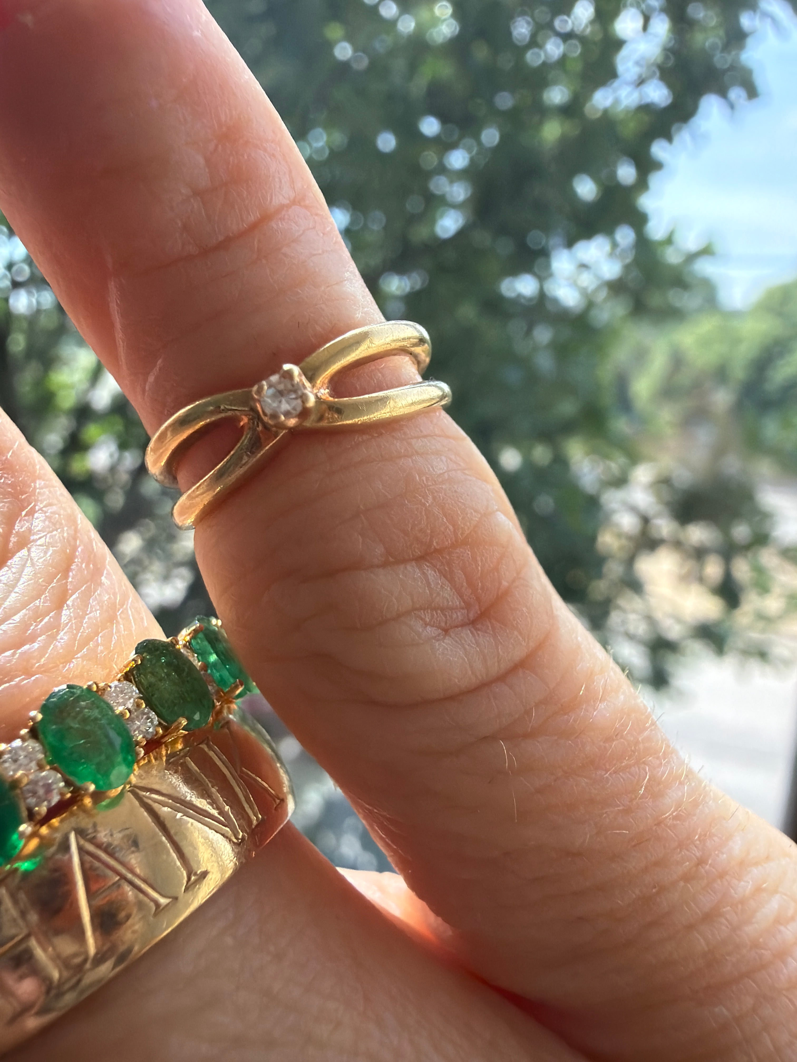 cross cross diamond ring