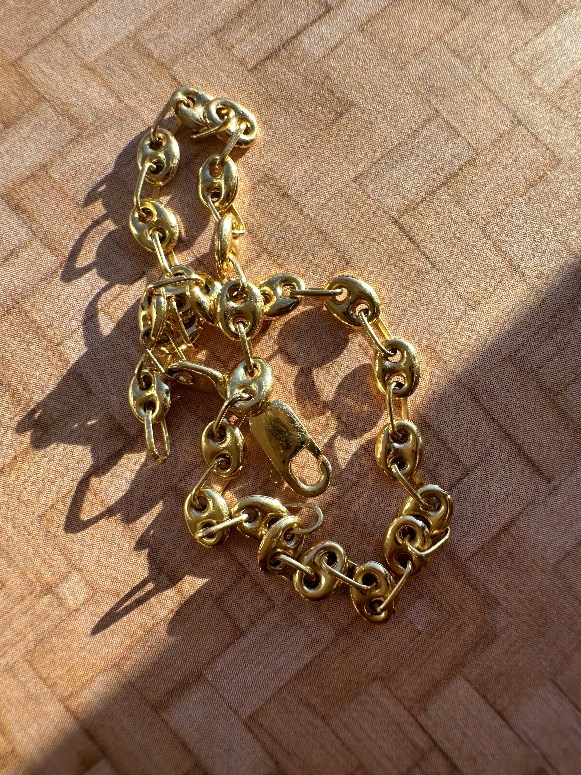 18k puffy gucci link mariner bracelet