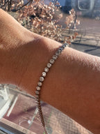 2carat white gold diamond tennis bracelet