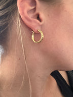 7/8" byzantine hoop earrings