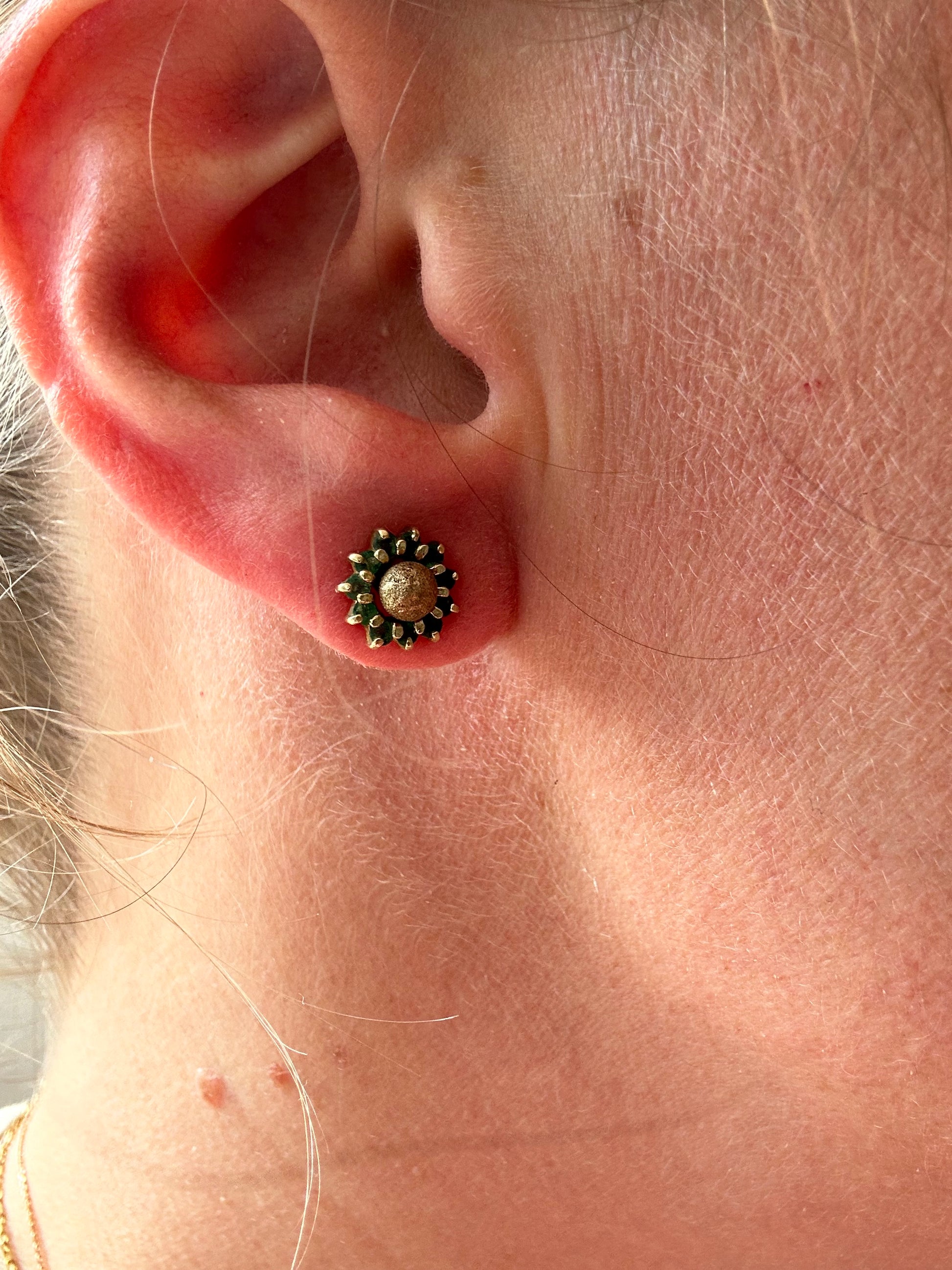 natural emerald earring jackets
